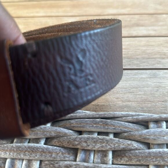 American Eagle Brown Leather Belt 36 - Picture 3 of 4
